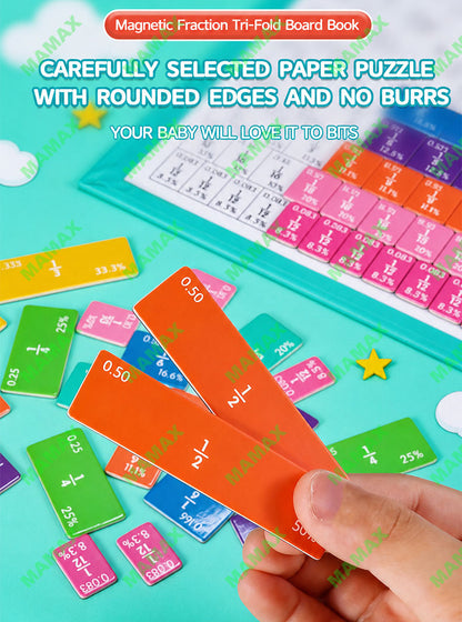 Magnetic Fraction Learning Board Play Book★Math Manipulatives Educational Toy✅