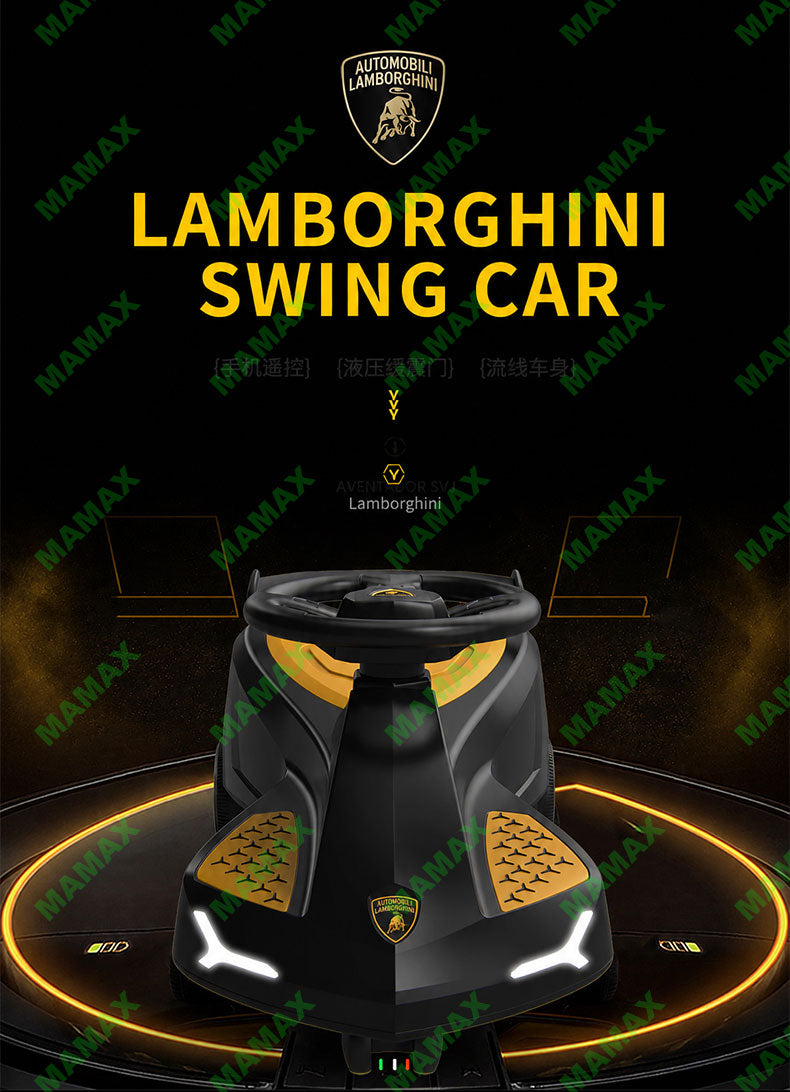 Lamborghini Official Licensed Kids Swing Car★360° Wiggle Ride-On✅