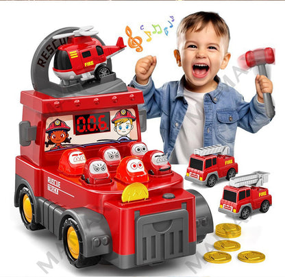 Whac-A-Mole Truck Toy★Firefighter/Police/Construction Car✅1 FREE RADOM MINI CAR🎁
