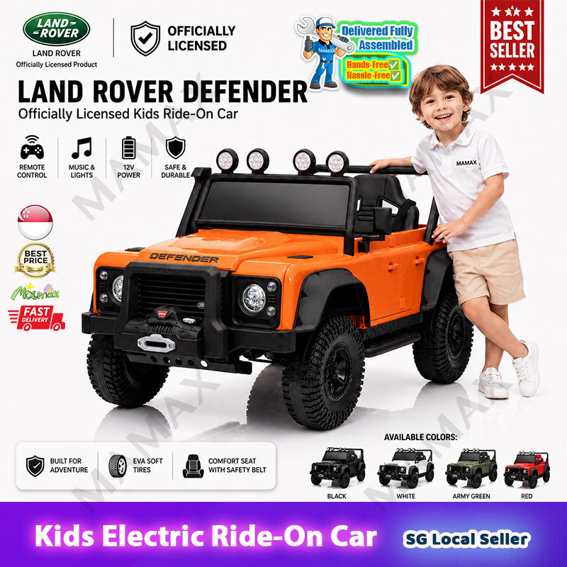MAMAX🔥NEW🔥Officially Licensed Land Rover Defender Kids Ride On Car★