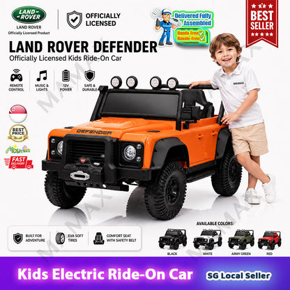 MAMAX🔥NEW🔥【SG Ready Stock】Officially Licensed Land Rover Defender Kids Ride On Car★