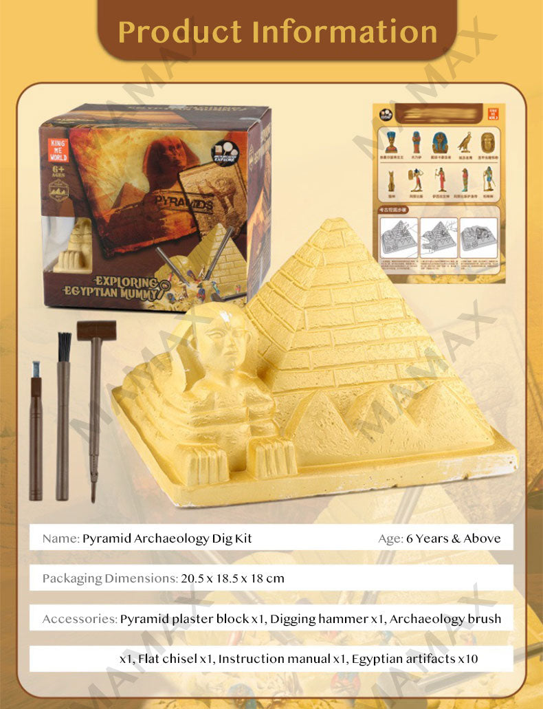 Egypt Pyramid Archaeology Dig Kit for Kids★STEM Educational Toy✅