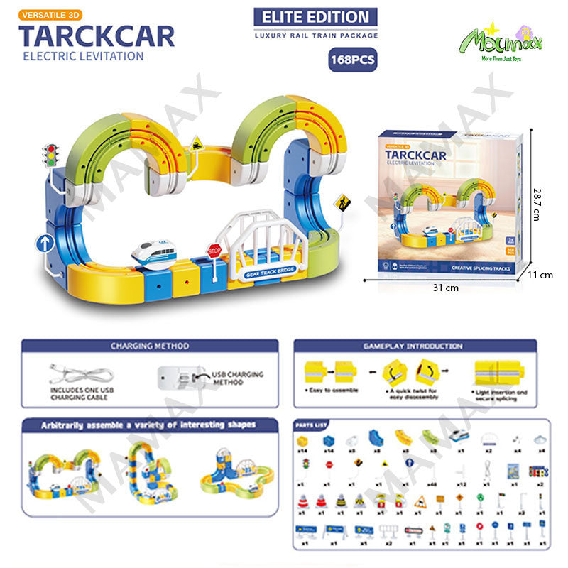 Kids DIY Motorized Track Car Toy Set★Anti-Gravity Electric Train✅USB Rechargeable Educational Toy✅