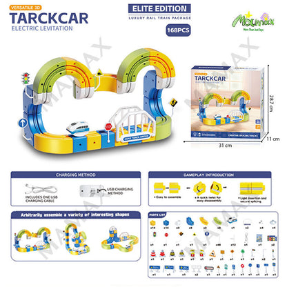 Kids DIY Motorized Track Car Toy Set★Anti-Gravity Electric Train✅USB Rechargeable Educational Toy✅