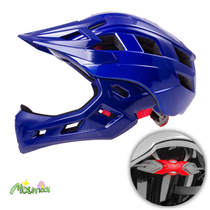 Kids Off-Road Full-Cover Breathable Adjustable Helmet with Jaw Protector