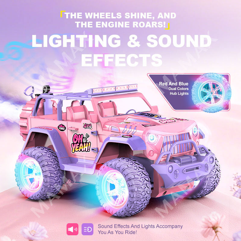 1:16 RC Off-Road Jeep Car Toy★Dual Remote Control✅LED Lights&Sound✅Fog Spray✅