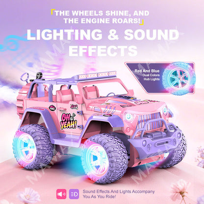 1:16 RC Off-Road Jeep Car Toy★Dual Remote Control✅LED Lights&Sound✅Fog Spray✅