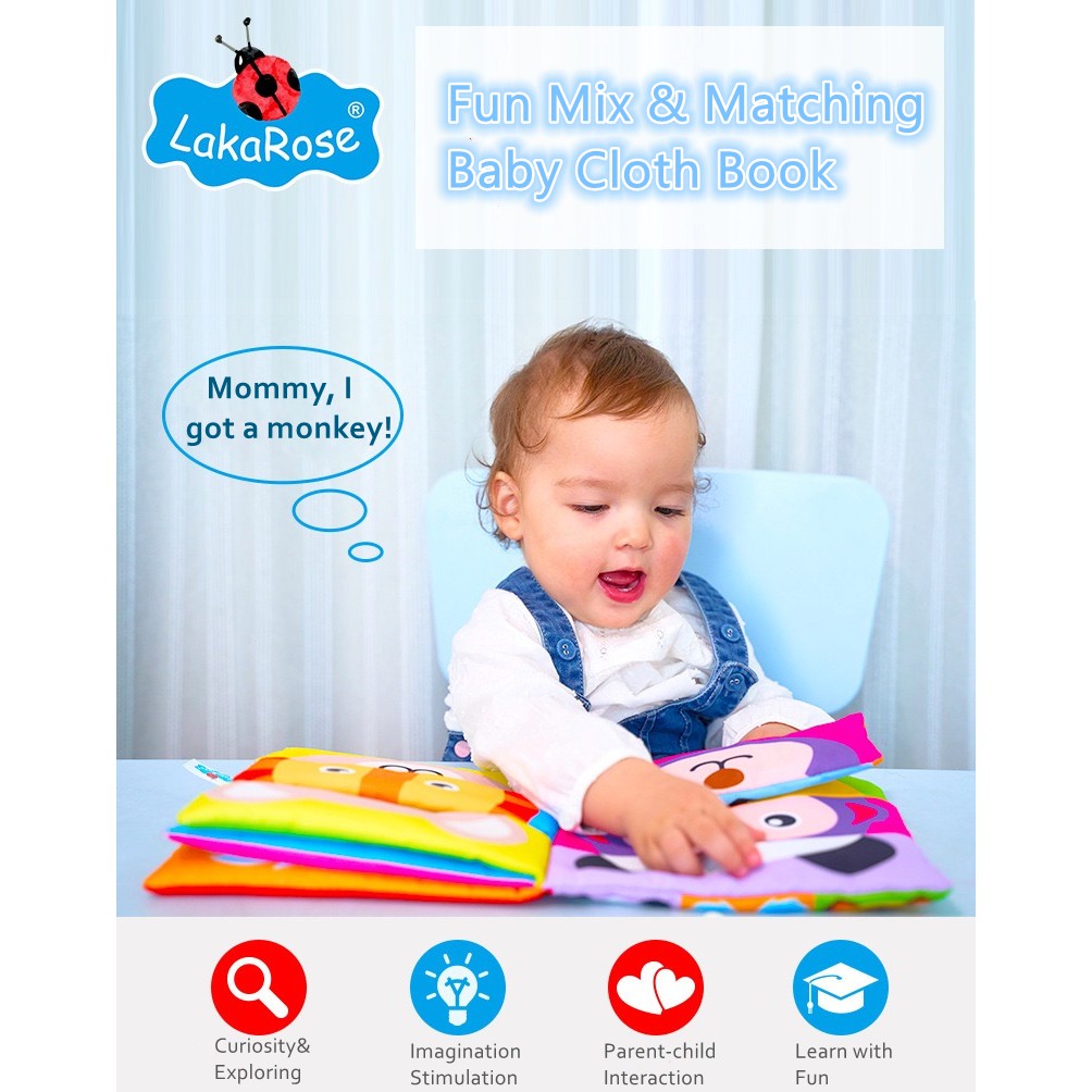 Mix&Match Activity Baby Cloth Plush Book