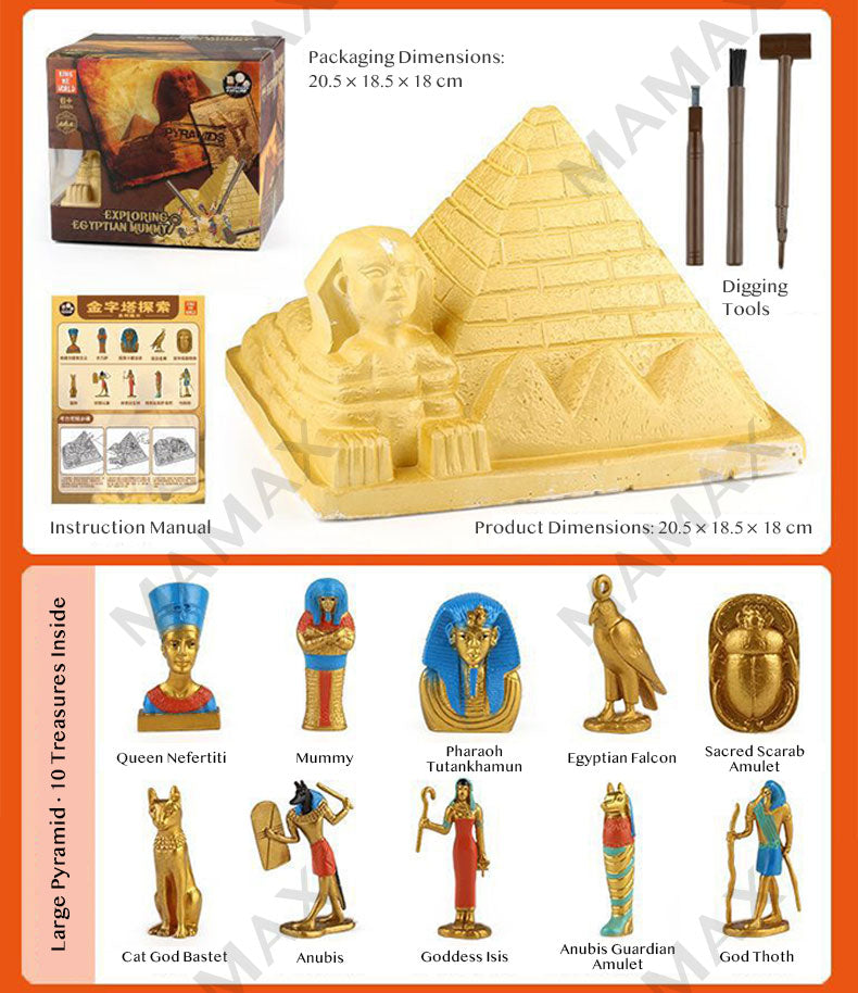 Egypt Pyramid Archaeology Dig Kit for Kids★STEM Educational Toy✅