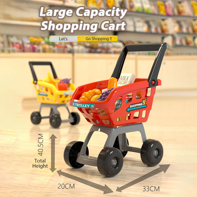 Multi-functional Supermarket + Shopping Cart Playset