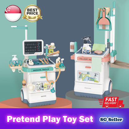 Kids Pretend Play Toy Playset★Medical/Doctor√Cleaning Theme with Vacuum Cleaners√Supermarket/Shopping Theme√