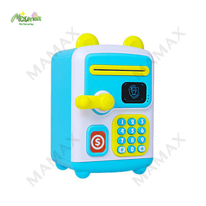 Kids Stimulated Face Recognition Smart Piggy Bank ATM With Password&Auto Cash Deposit★Lights➕Music