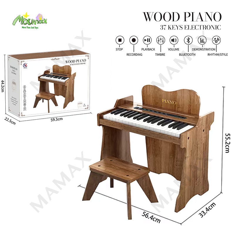 Premium 37 Keys Wooden Electronic Piano for Kids★