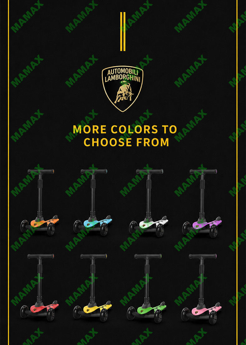 Officially Licensed Lamborghini Kids Scooter with Removable Seat★3-Wheel✅