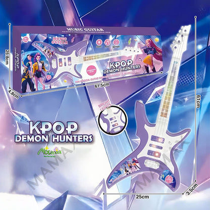Kids K-Pop Demon Hunters Music Toy★Light-Up Guitar✅Microphone✅Singing Machine/Boombox