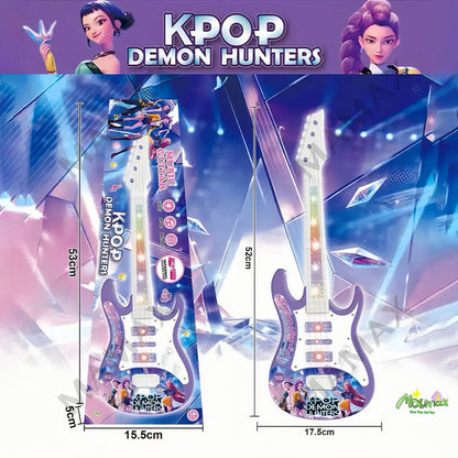 Kids K-Pop Demon Hunters Music Toy★Light-Up Guitar✅Microphone✅Singing Machine/Boombox