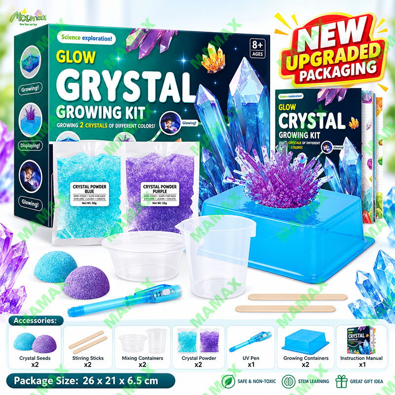 Glow Crystal Growing Kit Set