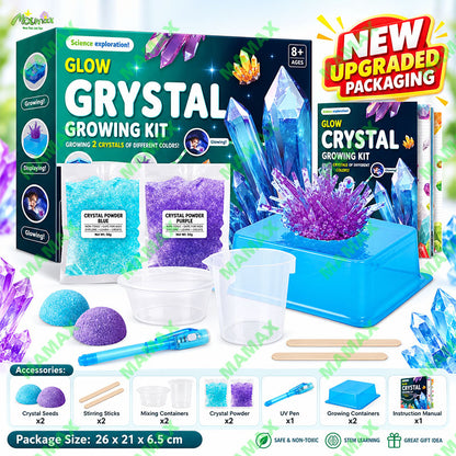 Glow Crystal Growing Kit Set