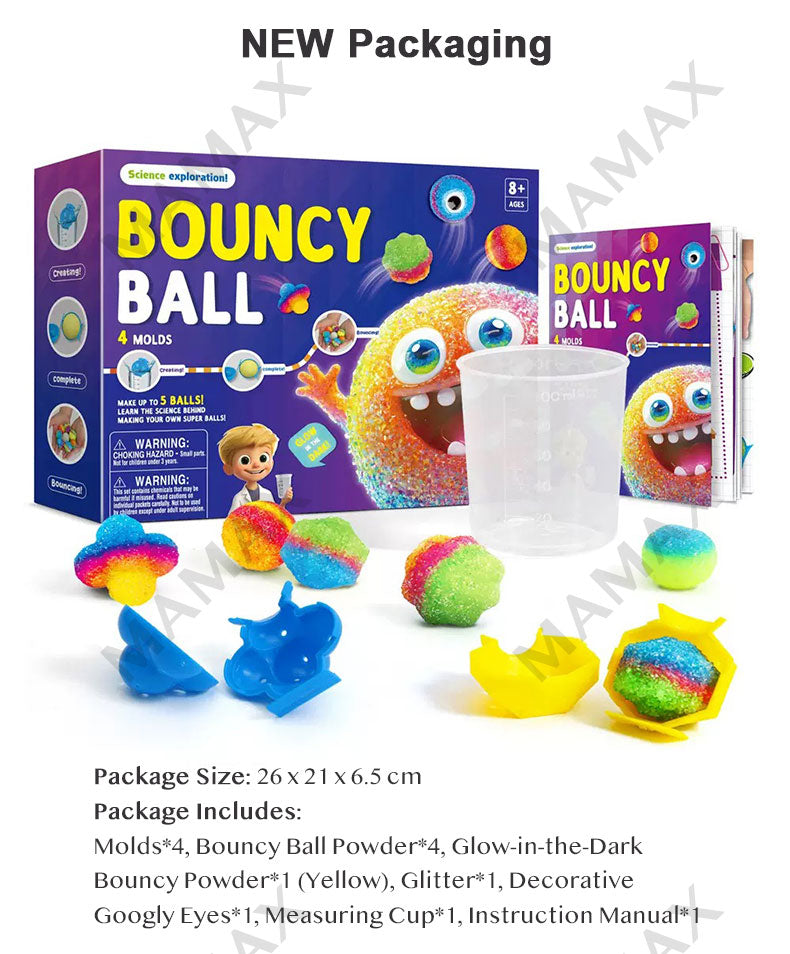 DIY Bouncy Ball Science Kit for Kids★STEM Toy Experiment Set