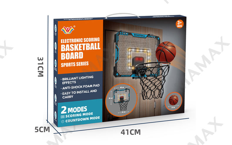 Electronic Foldable Scoring Basketball Board/Hoop With Lights Effects&Music