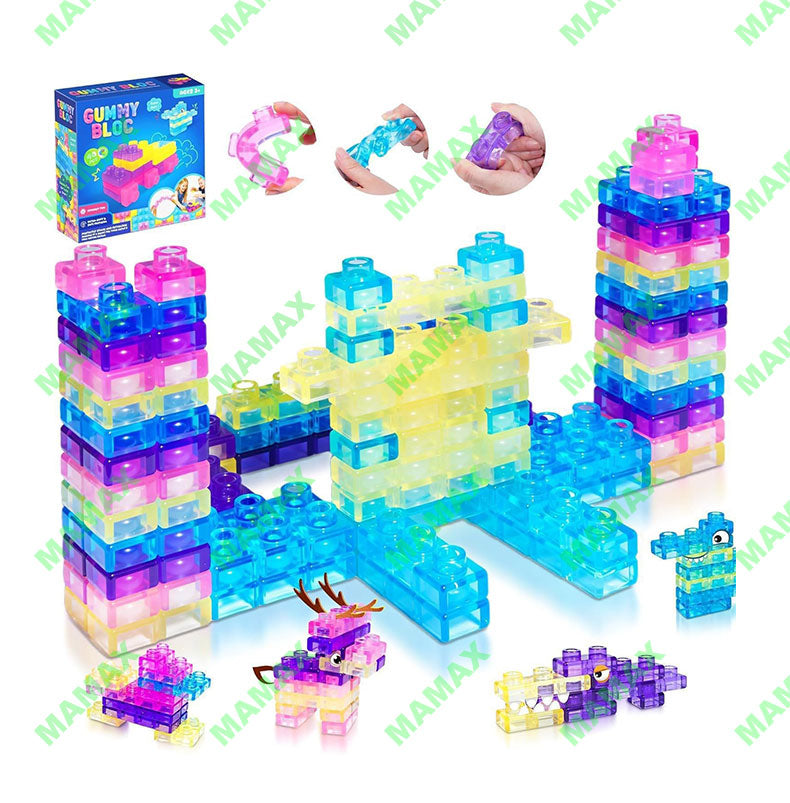 Soft Jelly Building Blocks 40 pcs Creative Building Fun For Ages 3+