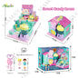 Kids 6-Themed Design 3D Surprise Mini Multi-Storey Treasure House Toy Set With Lights&Music&Keys