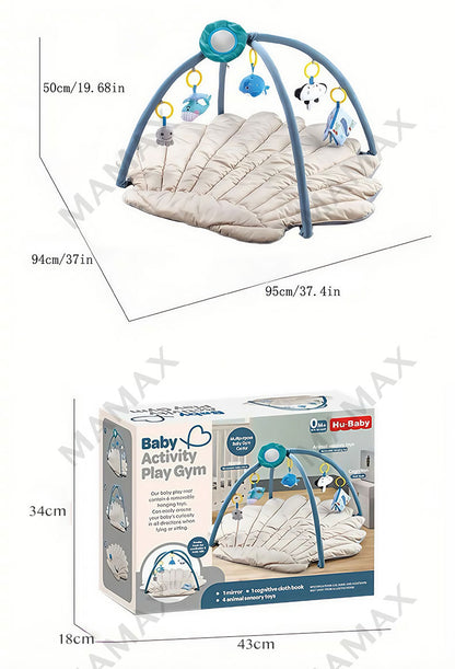 Large Size Multipurpose Baby Activity Play Gym Mat With Detachable Toys