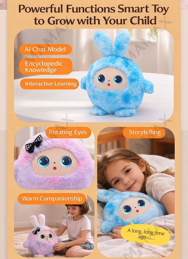 AI Talking Interactive Plush Toy Robot for Kids★Smart Voice Chat Learning Toy✅Emotional Companion✅