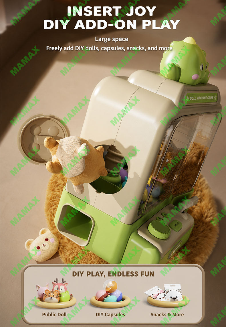 Kids Animal Claw Machine Toy★Battery Operated Mini Arcade Grabber with Sound Effects