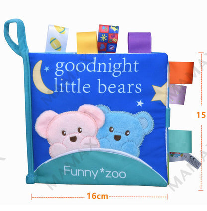 Funny Zoo Baby Cloth Animal Tag Book