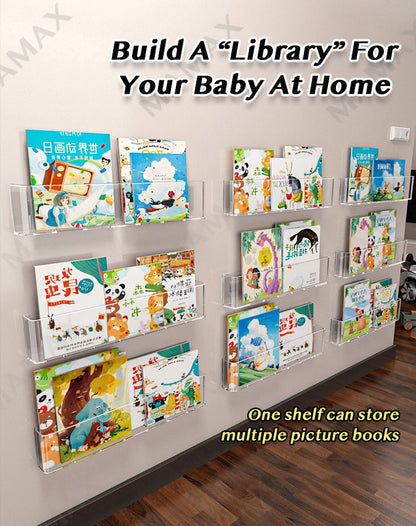 No-Drilling On Walls Minimalist Kids Floating Book Storage/Display Rack