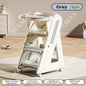 Multi-Functional Adjustable Baby High Chair With Storage Box&360° Universal Wheels
