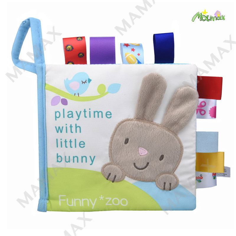 Funny Zoo Baby Cloth Animal Tag Book