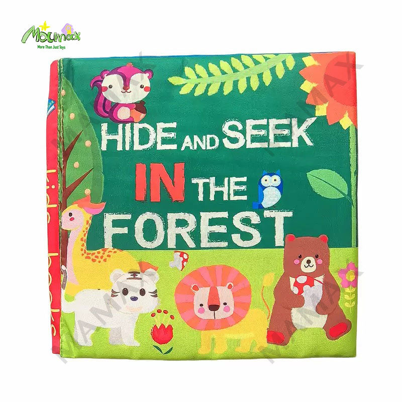 Baby Cloth Book Hide And Seek Series★Soft Crinkle Sensory Book for Toddlers