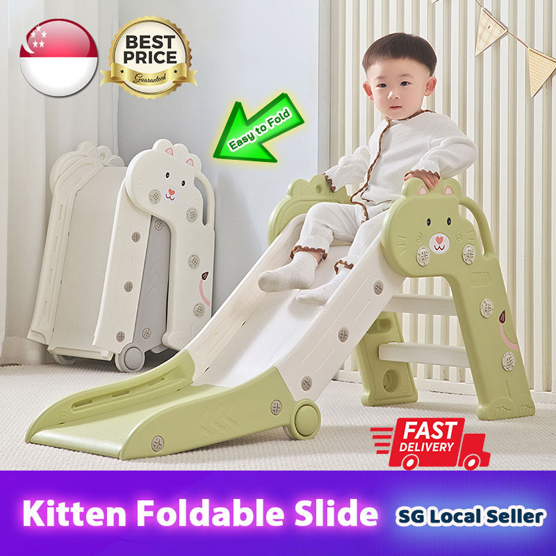 Foldable Kitten Kids Slide⭐️112x40x55cm👍