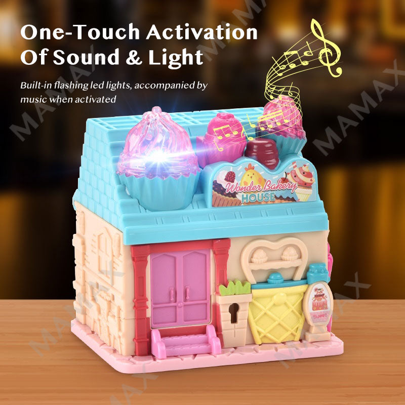 Kids 6-Themed Design 3D Surprise Mini Multi-Storey Treasure House Toy Set With Lights&Music&Keys