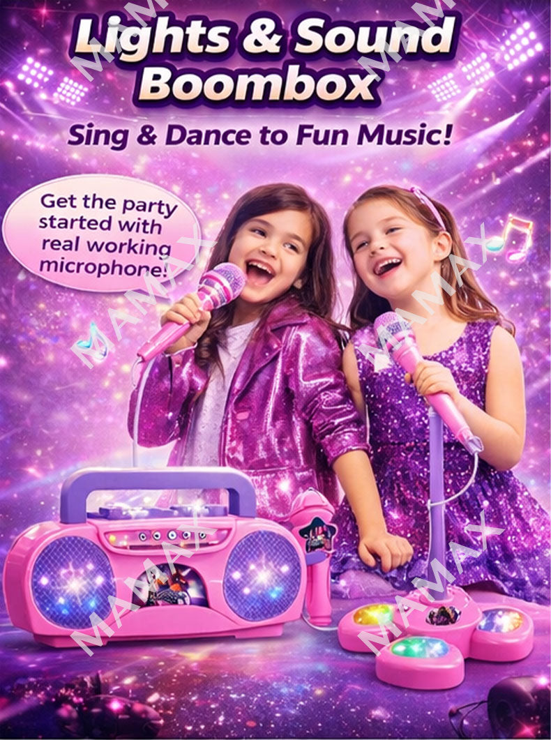 Kids K-Pop Demon Hunters Music Toy★Light-Up Guitar✅Microphone✅Singing Machine/Boombox