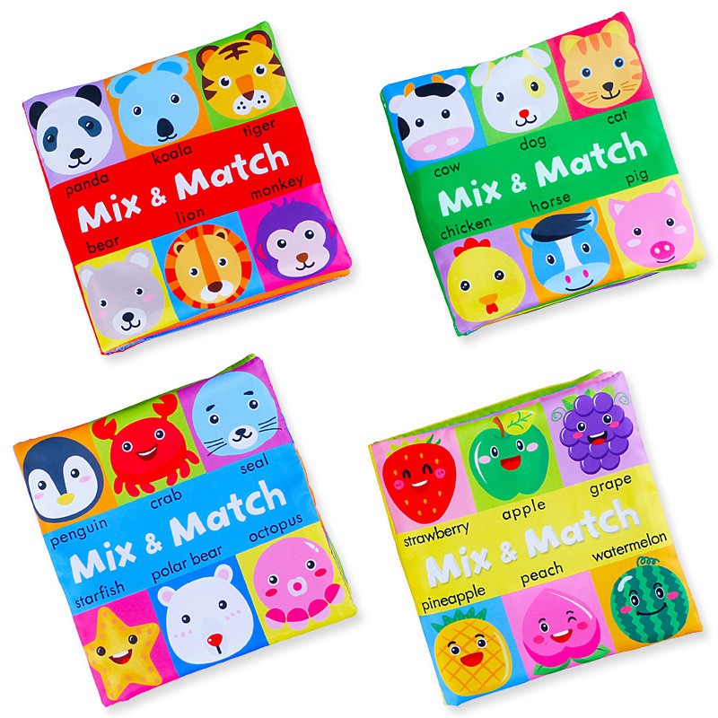 Mix&Match Activity Baby Cloth Plush Book