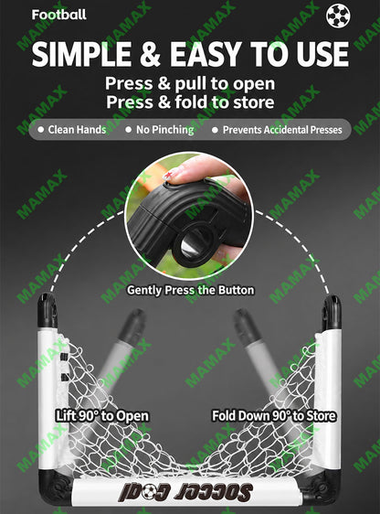 MAMAX【SG Ready Stock】120CM Foldable Kids Football Goal Soccer Goal Net With Storage Bag★