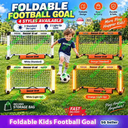 MAMAX【SG Ready Stock】120CM Foldable Kids Football Goal Soccer Goal Net With Storage Bag★
