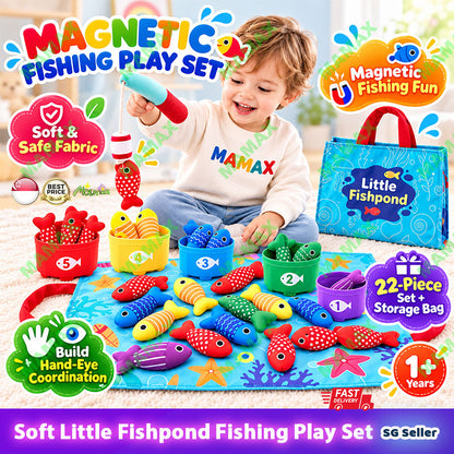 MAMAX【SG Ready Stock】22PCS Magnetic Fishing Toy Set with Storage Bag for Toddlers Kids★