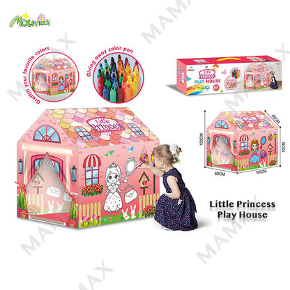 DIY Doodle/Graffie Themed Kids Pretend Play Tent House With Free Wahsable Watercolour Marker