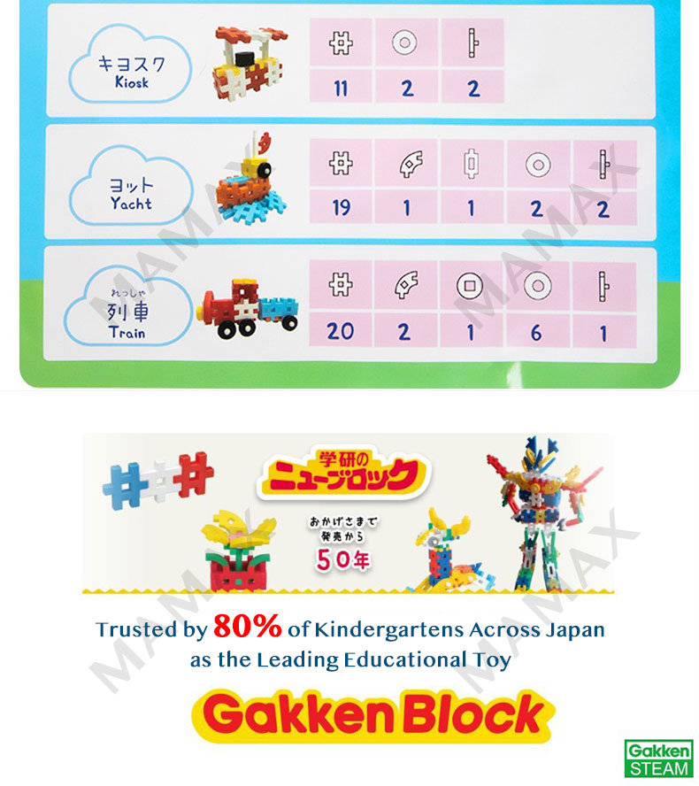 Toddler 52Pcs/78Pcs Peppa Pig Large Size Gakken Block Set With Storage Gift Bag★