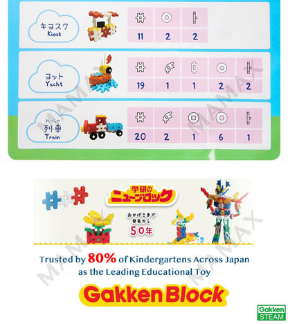 Toddler 52Pcs/78Pcs Peppa Pig Large Size Gakken Block Set With Storage Gift Bag★