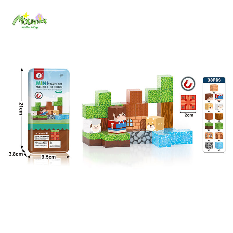 Mini Magnetic Blocks Travel Set Portable Tin Box★Educational Building Toy for Kids✅5 Themed✅
