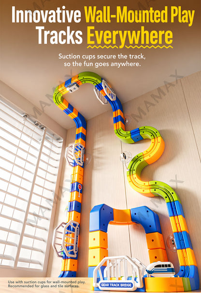 Kids DIY Motorized Track Car Toy Set★Anti-Gravity Electric Train✅USB Rechargeable Educational Toy✅