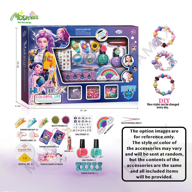 K-Pop Demon Hunters DIY Makeup&Jewelry Play Set for Girls★Non-Toxic