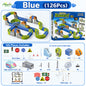 Magnetic Runway Track Rechargeable RailCar Toy Set★Electric Mini Train Building Track Set