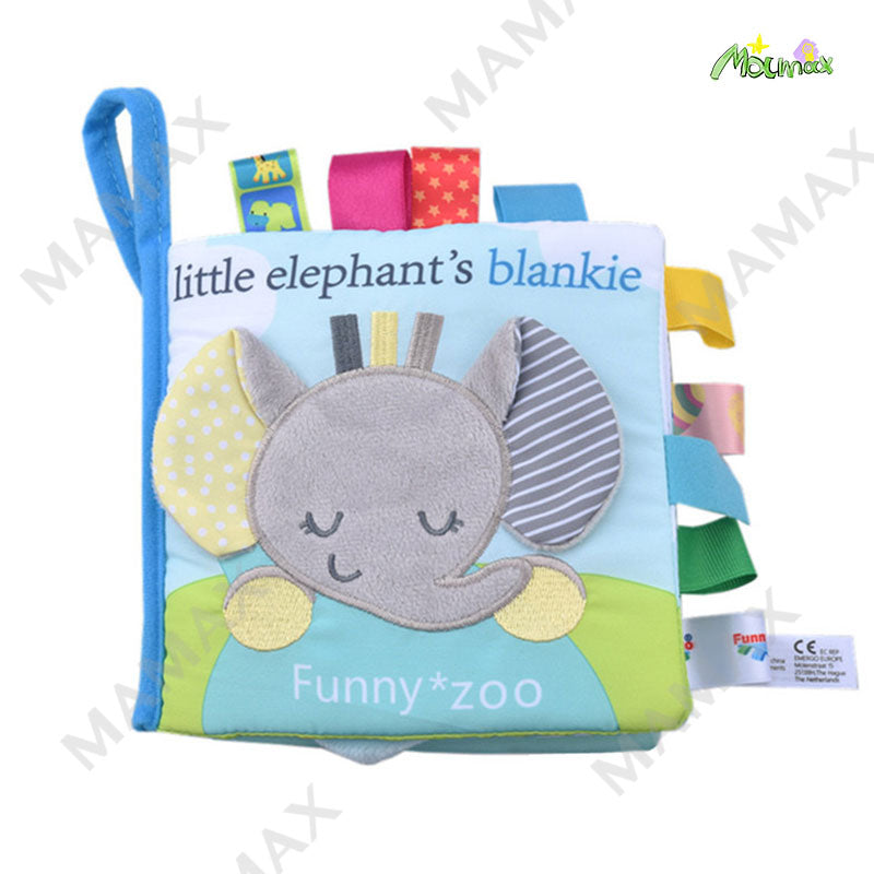 Funny Zoo Baby Cloth Animal Tag Book