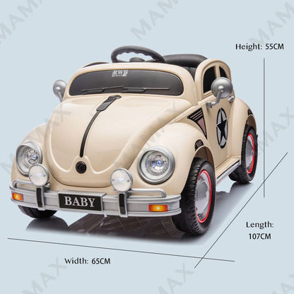 Super Cute Kids Beetles Electric Ride-On Car with Remote Control